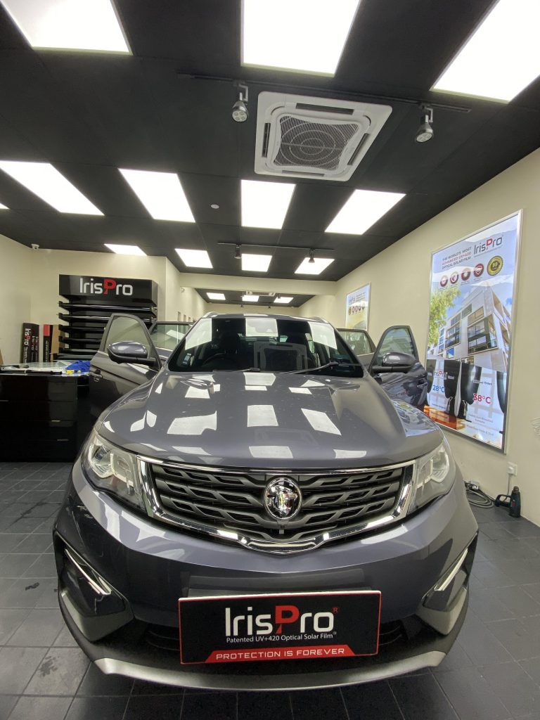 window tint installation for proton x70 grey car | Irispro